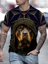 Men's Unisex T shirt Tee Shirt Tee Dog Graphic Prints Crew Neck Black 3D Print Daily Holiday Short Sleeve Print Clothing Apparel Designer Casual Big and Tall / Summer / Summer