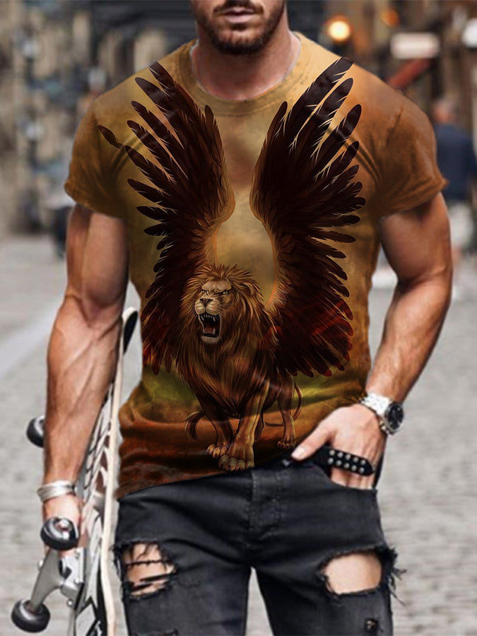 Men's Tiger Wings Print T-Shirt